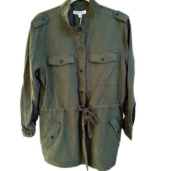 NWT (XL) Workshop Republic Tencel Anorak Military Jacket - Olive Green Utility S - Picture 1 of 8